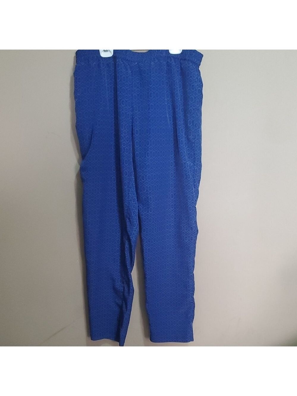 Joe Fresh Blue And Black Patterned Pants Size Large